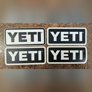 Yeti Navy Blue and White Logo Sticker Pack